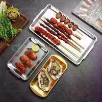 ราคา ถาดBBQสแตนเลส สี่เหลี่ยมผืนผ้า ถาดอาหาร ถาดเสิร์ฟ ถาดวางปิ้งย่างเสียบไม้ ถาดอาหารสี่เหลี่ยม ถาดอาหารขนาดเล็ก Chokdee.Home (1729634188421728986)