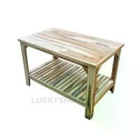 ราคา โต๊ะวางของ โต๊ะกลาง ชั้นวางของไม้สัก ชั้นวางทีวี (โต๊ะกลางหน้าตรง)(1ตัวต่อ1ออเดอร์) (1731333835009067587)