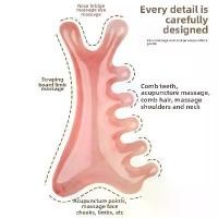 ราคา หวีนวด, หวีหัวเส้นเมอริเดียน, หวี Gua Sha, เครื่องนวดจมูก, กระดานขูดนวดหน้าและตา, หวีกะพริบตา 4-in-1 (1731404447429724057)