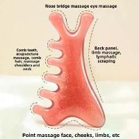 ราคา หวีนวด, หวีหัวเส้นเมอริเดียน, หวี Gua Sha, เครื่องนวดจมูก, กระดานขูดนวดหน้าและตา, หวีกะพริบตา 4-in-1 (1732313946311328931)