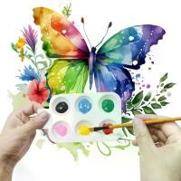 ราคา พาเลทถาดสีศิลปะ 24 ชิ้น พาเลทสีพลาสติกสีขาว 6 หลุม พาเลทสีน้ำทรงสี่เหลี่ยม เหมาะสำหรับเด็กและนักเรียน DIY งานฝีมือ ภาพวาดศิลปะ อุปกรณ์ศิลปะ (1731969383907166129)