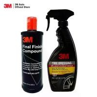 ราคา 3M น้ำยาขัดเงาสีรถ 500 กรัม 3M Final Finishing Compound + เคลือบเงายางรถยนต์ Tire Dressing ขนาด 400ml. PN39042LT (1729714086778865726)