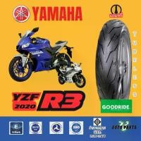 ราคา [ใหม่ แท้ มือ1] ยางบิ๊กไบค์ YAMAHA YZF-R3 ยามาฮ่า ยางเรเดียล Goodride ขอบ17 ราคาถูก ทน ยึดเกาะดี ได้มาตรฐาน มอก. ส่งไว พร้อมใช้งาน ยางรถมอเตอร์ไซค์ สปอร์ตบิ๊กไบค์ ขอบ17 Motorcycl (1731508016418948132)