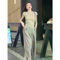 ราคา เสื้อผ้าผู้หญิง ฤดูร้อน แข็งแรง และสง่างาม ระดับไฮเอนด์ สำหรับผู้ใหญ่ สไตล์ผู้หญิง เสื้อ กางเกงขากว้าง แฟชั่นลำลอง ชุดสองชิ้น สง่างาม Clothing Women ชุด เอี๊ยม จาก กระสอบ ปุ๋ย (1730825101439830937)