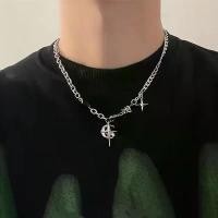 ราคา สร้อยคอเหล็กไททาเนียม, ดาวแปดแฉกนิลดำ, สไตล์สตรีทฮิปฮอปยุโรป, การออกแบบพิเศษสำหรับเด็กผู้ชาย, โซ่กระดูกไหปลาร้าไฮเอนด์ rudo blood necklace (1732486742961915597)