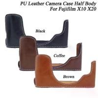 ราคา กระเป๋ากล้อง, หนัง PU, เคสคลุมครึ่งตัว, สำหรับ FujiFilm Fuji X10 X20 (1731458361252807696)
