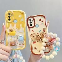 ราคา เคสนิ่มสำหรับ OPPO A53 4G 3D การ์ตูน ชีส หมี ขนมปัง หมี OPPO A53 เคสโทรศัพท์ ครีม ขอบหยักพร้อมสายคล้องสร้อยข้อมือ (1729706931537087412)