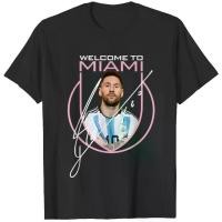 ราคา Lionel Messi ยินดีต้อนรับสู่ Inter Miami Signature T Shirts Messi ใน Miami Inter Miami Fc Soccer เสื้อยืด แฟชั่นแขนสั้นผ้าฝ้าย (1731389212873886593)