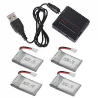 ราคา เวลาพิเศษ BEAT 4pcs 3.7V 600mAh แบตเตอรี่ + ที่ชาร์จ USB สำหรับ Syma X5C X5SC X5SW โดรน BC685TikTok (1732081008659891429)
