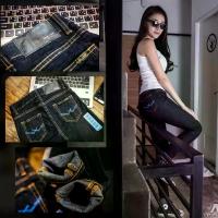 ราคา ลดล้างสต็อค WAFT X WEFT รุ่น BLUE BIRDกางเกงยีนส์หญิง เดฟเอวสูง ผ้ายืดนำเข้าจากประเทศญี่ปุ่น 12 oz. สินค้าล็อตสุดท้าย เสื้อผ้า Women Clothing Jean (1729650939367950656)