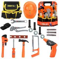 ราคา ชุดของเล่นกล่องเครื่องมือ สำหรับเด็ก พร้อมกล่องซ่อมเจาะไฟฟ้า การประกอบสกรู เลื่อยไฟฟ้า ไดร์เป่าผม เหมาะสำหรับซ่อม (1731489320674690327)