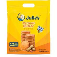ราคา 【ของแท้ 100%】 Julie's biscuit Peanut butter sandwich ( แพ็คเกจใหม่) บิสกิต จูลี่ รส Peanut butter เนยถั่ว (1732608442544194829)