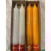 ราคา เทียน เทียนคู่ เทียนหอม ตราเต่ามังกร เบอร์ 15 สั้น สีขาว/เหลือง (1730537810350410400)