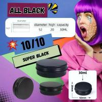 ราคา KYO ตลับอลูมิเนียม ฝาเกลียว ตลับ เทียนหอม ลิปมัน บาล์ม ยาหม่อง ครีม แบ่งเครื่องสำอาง ครีม ขนม กลม 30 ml สีอลูมิเนียมดำ ขวด (1730421340438563047)