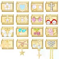 ราคา สร้อยข้อมือสแตนเลส, Y2K สีทองใหม่, โบว์หัวใจ, หูกระต่าย, ลิงค์เสน่ห์อิตาลีมุก, พอดีกับข้อมือ 9 มม., เหมาะสำหรับผู้หญิงและผู้ชาย, การทำเครื่องประดับ DIY (1732385908151191507)