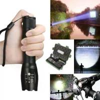 ราคา ไฟฉาย แรงสูง ซูมได้ Ultra CREE XML T6 LED Flashlight ปรับได้ 5 โหมด พร้อมอุปกรณ์ครบชุด (Box set) (1731209439731418446)