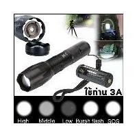 ราคา (ไฟฉาย T6) ความสว่างสูง Flashlight LED CREE XML T6 5โหมด ไฟฉาย ไฟฉายแรงสูง กันน้ำได้ กันสนิม ซูมได้ 5 ระดับ (1729547414733949199)