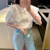 ราคา เสื้อสตรีพลัสไซส์ สไตล์เกาหลี กลวงออก แฟชั่นฤดูร้อน คอปกตุ๊กตา สีพื้น แขนสั้นลูกไม้กระชับสัดส่วน อินเทรนด์ แฟชั่นใหม่ โบโซ่ พิม รี่ พาย เสื้อ ชีฟอง แขน ยาว ไหม อิตาลี่ (1732222018169441107)