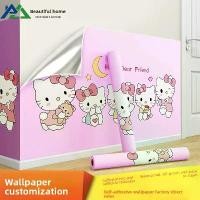 ราคา วอลเปเปอร์ลายการ์ตูน กาวในตัว สำหรับหอพักนักเรียน เดสก์ท็อป ตู้เสื้อผ้า และโต๊ะทำงาน กันน้ำ กันความชื้น ตกแต่ง ปรับปรุง สติ๊กเกอร์ติดผนัง วอลเปเปอร์ มายเมโลดี้ line wallpaper อีวิล อาย วอลเปเปอร์ (173