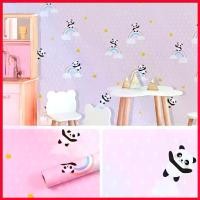 ราคา จัดส่งที่รวดเร็ว Wallpaper ลายแพนด้า-สีชมพู วอลเปเปอร์สติ้กเกอร์ ติดผนัง โมเดิร์น (1729673780129139352)