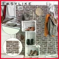 ราคา สไตล์การระเบิด 【3D สติ๊กเกอร์ พร้อมส่ง】วอลเปเปอร์ผนัง 3D wallpaper ติดผนัง ลายอิฐ มีกาวในตัว สีน้ำตาลสีขาว (1729673815349430936)