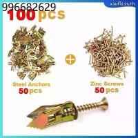 ราคา 【พร้อมส่ง+COD】100/300/500pcs พุกปีกผีเสื้อ สกรู พุกปีกผีเสื้อ ชุดสกรูเกลียวปล่อยแบบขยาย พุกผีเสื้อเหล็ก พุกยิบซั่ม+สกรู with Screws Expansion Nails Plasterboard Wall Fixing (1732358126038451705)