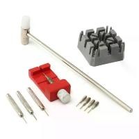 ราคา ชุดเครื่องมือช่างนาฬิกา 10 ชิ้น ประกอบด้วย ตัวดันแบบหมุด เครื่องตัดสร้อยข้อมือ ค้อน และที่ยึดสาย (1731432259015443491)