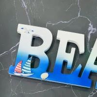 ราคา ป้าย Beach ขาวฟ้า ตัวอักษร Beach สำหรับตกแต่ง ของแต่งบ้าน แต่งบ้านแนวทะเล พร็อพแต่งบ้าน พร็อพประกอบฉาก พร็อพถ่ายรูป (1729559764652558916)