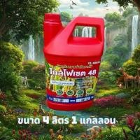 ราคา ไกล โฟเซต 48 แดงเสือ *1 แกลลอน* ขนาด 4 ลิตร ยา กํา จัด วัชพืช ชนิดดูดซึม สูตรทนฝน (1732375692073731123)