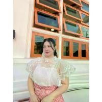 ราคา F100เสื้อลูกไม้สีขาวแขนสั้นปีกนางฟ้าแยกชิ้นซับในกระโปรงผ้าฝ้ายทอลายอัดกาวทั้งตัวงานซิบหลังสีชมพู#ชุดไทยประยุกต์#ชุดไทย#ชุดไทยราคาถูก Women ผู้หญิง (1731461032823327210)