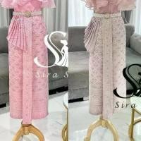 ราคา ผ้าถุงหน้านางสำเร็จรูป ซิปหลัง เกรดพรีเมียมอัดกาว ผ้าไหมทอลายสับปะรดสีชมพู สีนู้ด ยกดิ้นเงินหรูหรา ชุดไทย (1730481013208222456)