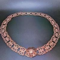 ราคา Vintage Jewelry เข็มขัด ชุดไทย สีนาคสีพิ้งโกล ลายไทย ยาว 40 นิ้ว กว้าง 1.5 นิ้ว จัดส่งฟรี กทม (1731694467256323032)