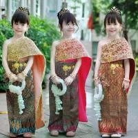 ราคา (รหัสKK)ชุดไทยเด็กหญิง ชุดไทยสไบ ชุดไทยจักรี ราคาไม่รวมเครื่องประดับ ชุดไทยนิยม ชุดไทย ชุดพื้นเมือง ชุดใส่ประกวด ไม่รวมเครื่องประดับ ชุดไทยโบราณ (1729774914928281708)