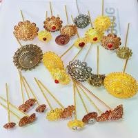 ราคา ปิ่นปักผม ชุดไทย ปิ่นติดผมทรงกลม สีทอง สีดำเงิน สีบรอนซ์ ปิ่น มุ ปิ่นปัก ผม (1730347526592825735)