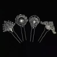 ราคา Vintage jewelry ปิ่นปักผม ชุดไทย ปิ่นปักผมออเจ้า เล็ก เครื่องประดับผม สีทอง เพชร (1730730102513633394)