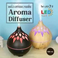 ราคา เครื่องพ่นไอน้ำอโรม่า เครื่องเพิ่มความชื้น Aroma Humidifier ขนาด 160 ml. ไม่ต้องใช้ไส้กรอง ไฟ 7 สี (1732354257034183936)