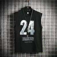 ราคา PC SHOP เสื้อกล้ามผู้ชาย เสื้อใส่ออกกำลังกาย เล่นกีฬา ฟิตเนส บาสเกตบอล เสื้อยืดสกรีนลาย 24 พร้อมส่ง รุ่น-006 (1732414481711990185)