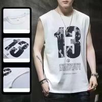 ราคา PC SHOP เสื้อกล้ามผู้ชาย เสื้อใส่ออกกำลังกาย เล่นกีฬา ฟิตเนส บาสเกตบอล เสื้อยืดสกรีนลาย 13 พร้อมส่ง รุ่น-005 (1732415758118651305)