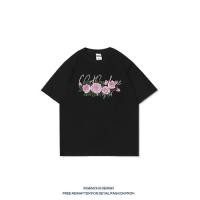 ราคา เสื้อผ้าแนวสตรีท เสื้อคู่แขนสั้นผู้หญิงแบบยืดหยุ่น, เสื้อที - เชือกผ้าคอตตอนขนาดใหญ่ ปากคอกลม, พิมพ์ลายดอกกุหลาบสีชมพู เสื้อสาวอวบ เสื้อน่ารักๆ เสื้อผ้าแฟชั่นสวยๆ (1731708897991101236)