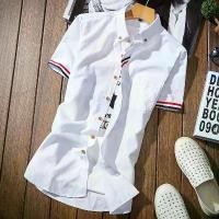 ราคา เสื้อเชิ้ตผู้ชาย สไตล์เกาหลี แขนสั้น เสื้อเชิ้ต Oxford แฟชั่นวัยรุ่น ทรงสลิมฟิต ลำลอง สีขาว เหมาะสำหรับนักเรียน สีพื้น Man Clothing (1730063622688704871)