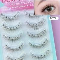 ราคา ขนตาปลอม makemyeye ขนตาปลอมธรรมชาติ 5 คู่ Eyelashes เครื่องสำอาง NT01 (1732352739451700833)