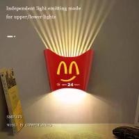 ราคา ไฟกลางคืน LED มันฝรั่งทอด โคมไฟติดผนังแบบชาร์จไฟและไร้สาย สไตล์ฝรั่งเศส สำหรับตกแต่งห้องนอนอร่อย (1731403465420081478)