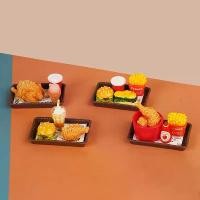 ราคา บ้านตุ๊กตาจิ๋ว DIY ชุดของเล่น, อาหารจำลอง, แฮมเบอร์เกอร์, มันฝรั่งทอด, ไก่ทอด, โมเดลบาตันเต็มครอบครัว, ของเล่นอาหาร, 1 ชุด (1731489655853515980)