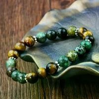 ราคา สร้อยข้อมือยืด, แฟชั่น, 2025, ตาเสือธรรมชาติและเทอร์ควอยซ์สีเขียว, คู่ medical bracelet allergy ราศีกันย์ ปี 68 คู่แท้ สร้อย ข้อ มือ 3 กษัตริย์ กํา ไล มู mizu chol ด้าย (1731745454805714142)