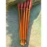 ราคา ไม้กวาด ไม้กวาดดอกหญ้าสีเเดง 1 มัด (มี 10 ด้าม) ไม้กวาดทำความสะอาด ไม้กวาด broom (1732331644318944089)