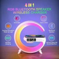 ราคา ลำโพงบลูทูธ, ที่ชาร์จไร้สาย, ไฟ LED RGB, นาฬิกาปลุก, โคมไฟตั้งโต๊ะ, มีมากกว่า 10 โหมดแสง, เหมาะสำหรับบ้าน, กลางแจ้ง, ปาร์ตี้, ลำโพงอัจฉริยะ, ElVictor (1731332008500496148)