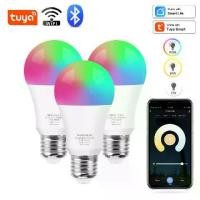 ราคา หลอดไฟอัจฉริยะ หลอดไฟ LED อัจฉริยะ10W Tuya/Surplife Bluetooth/WiFi Smart Light Bulb RGB E27 10W Dimmble หลอดไฟอัจฉริยะคว (1731216996700030448)