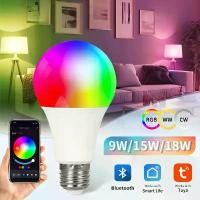 ราคา หลอดไฟอัจฉริยะบลูทูธ, Tuya, หลอดไฟ LED E27, หลอดไฟอัจฉริยะ RGB, มีให้เลือก 9W และ 15W, 220V, ควบคุมด้วยแอพ Smart Life, ระบบอัตโนมัติภายในบ้านอัจฉริยะ (1731001883961428472)