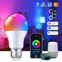 ราคา หลอดไฟอัจฉริยะ Tuya หลอดไฟเปลี่ยนสี LED RGB หลอดไฟปาร์ตี้ เปลี่ยนได้16สี ประหยัดไฟ 100ชั่วโมง ใช้ไฟ 10 หน่วย E27หลอดไฟอัจฉริยะ (1729695137462127034)