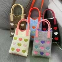 ราคา พร้อมส่ง การถักนิตติ้ง กระเป๋าสะพายไหล่ กระเป๋าถือ สีโดพามีน ลายหัวใจ ขนาดเล็กและน้ำหนักเบา สไตล์เกาหลี (1732656999626999058)